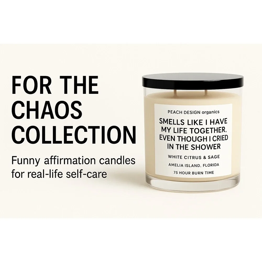 PH Design Organics Funny Candle‎ White Citrus Sage 75 Hour Burn